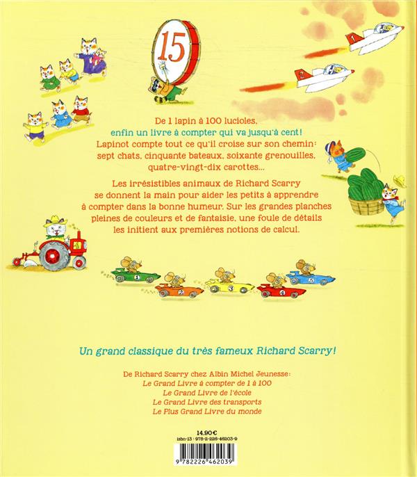 Back cover of Le grand livre à compter de 1 à 100