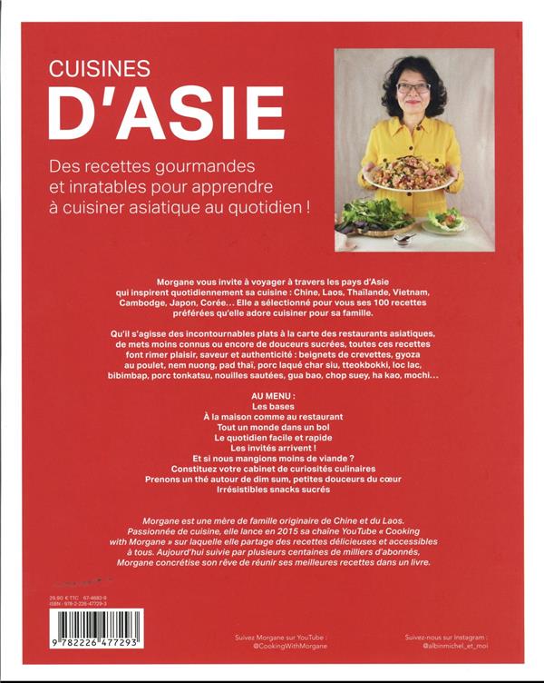 Back cover of Cuisines d'Asie : mes 100 recettes gourmandes et inratables