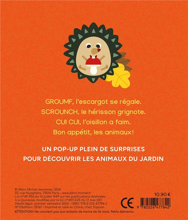 Back cover of Bzzz : Mon p'tit pop-up du jardin