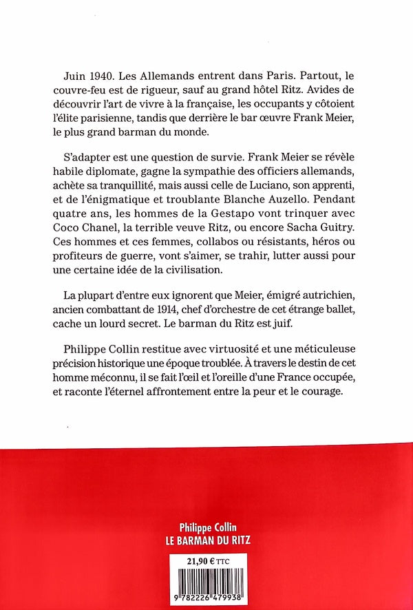 Back cover of Le barman du Ritz