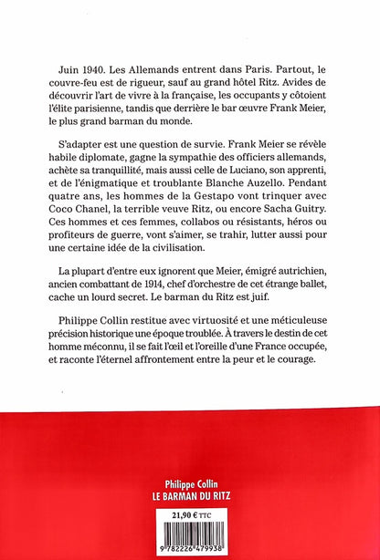 Back cover of Le barman du Ritz