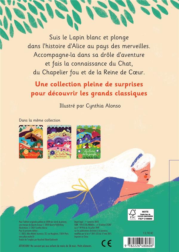 Back cover of Mes tout premiers classiques Tome 3 : Alice au pays des merveilles