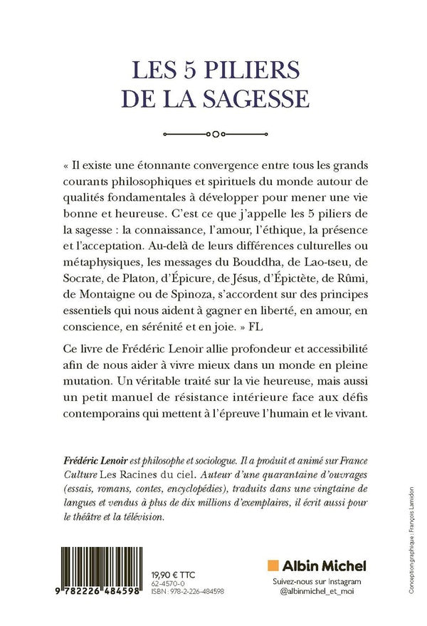 Back cover of Les Cinq piliers de la sagesse : Petit manuel de résistance intérieure