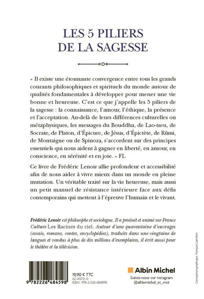 Back cover of Les Cinq piliers de la sagesse : Petit manuel de résistance intérieure