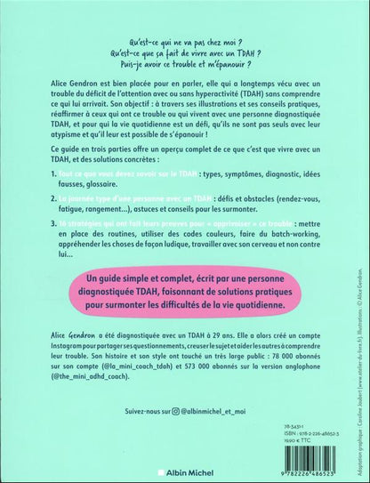 Back cover of Le petit guide illustré du TDAH : enfin comprendre comment je fonctionne ! enfin apprendre à vivre avec !