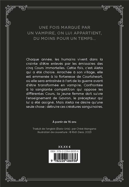 Back cover of La Cour des saisons immortelles                     (Réservé à un public averti)