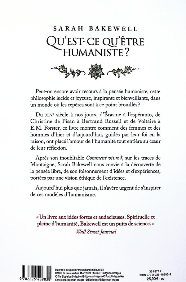 Back cover of Qu'est-ce qu'être humaniste ? Une brève histoire de la liberté de pensée