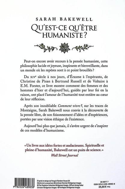 Back cover of Qu'est-ce qu'être humaniste ? Une brève histoire de la liberté de pensée