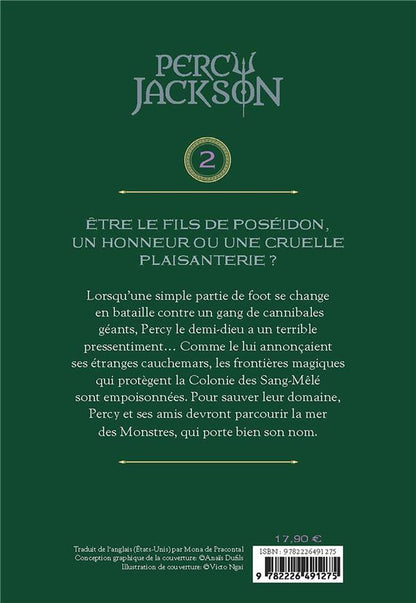 Back cover of Percy Jackson Tome 2 : La mer des monstres