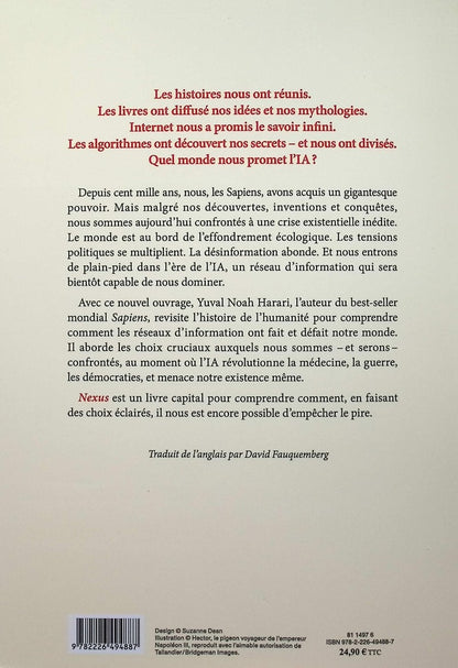 Back cover of Nexus : Une brève histoire des réseaux d'information, de l'âge de pierre à l'IA