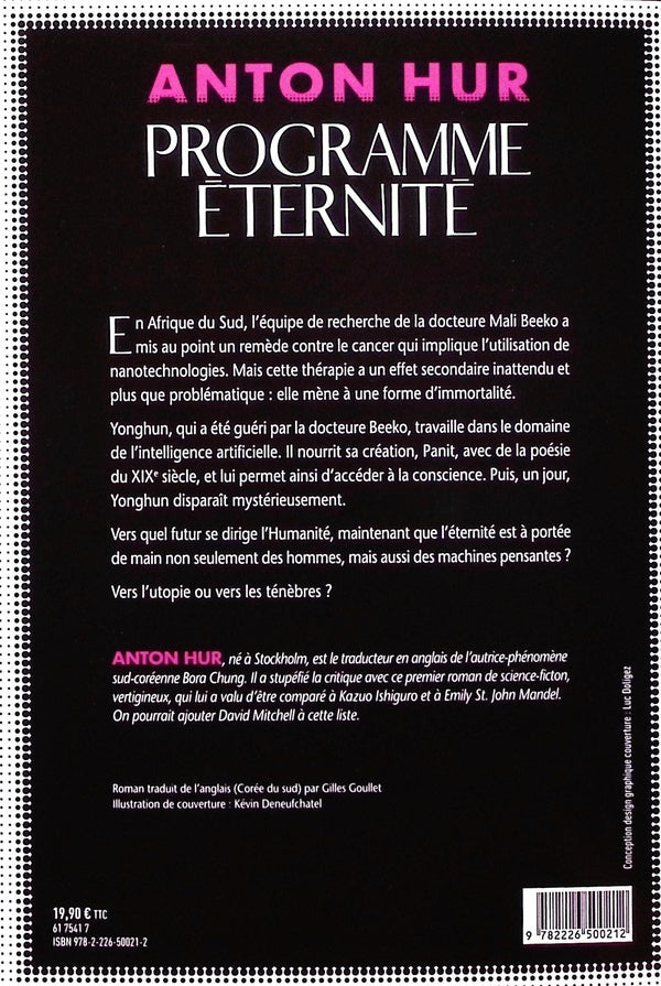 Back cover of Programme éternité