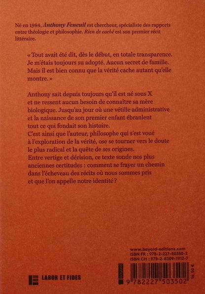 Back cover of Rien de caché