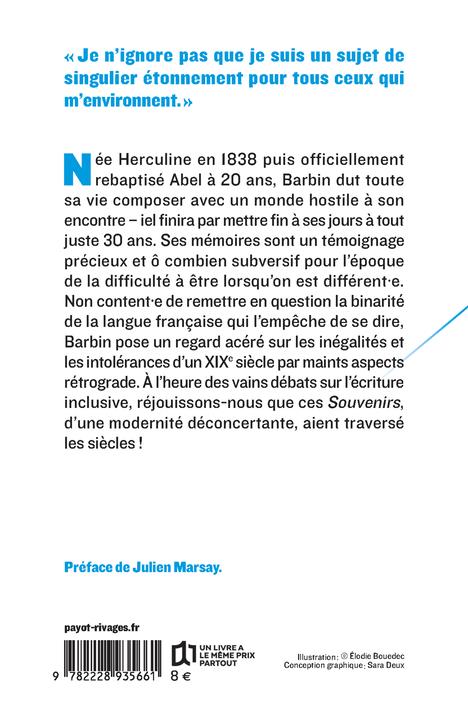 Back cover of Mes souvenirs                     (Préfacier Julien Marsay)