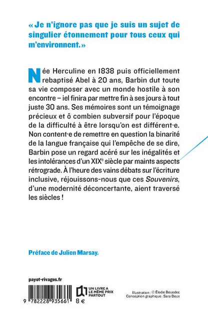 Back cover of Mes souvenirs                     (Préfacier Julien Marsay)