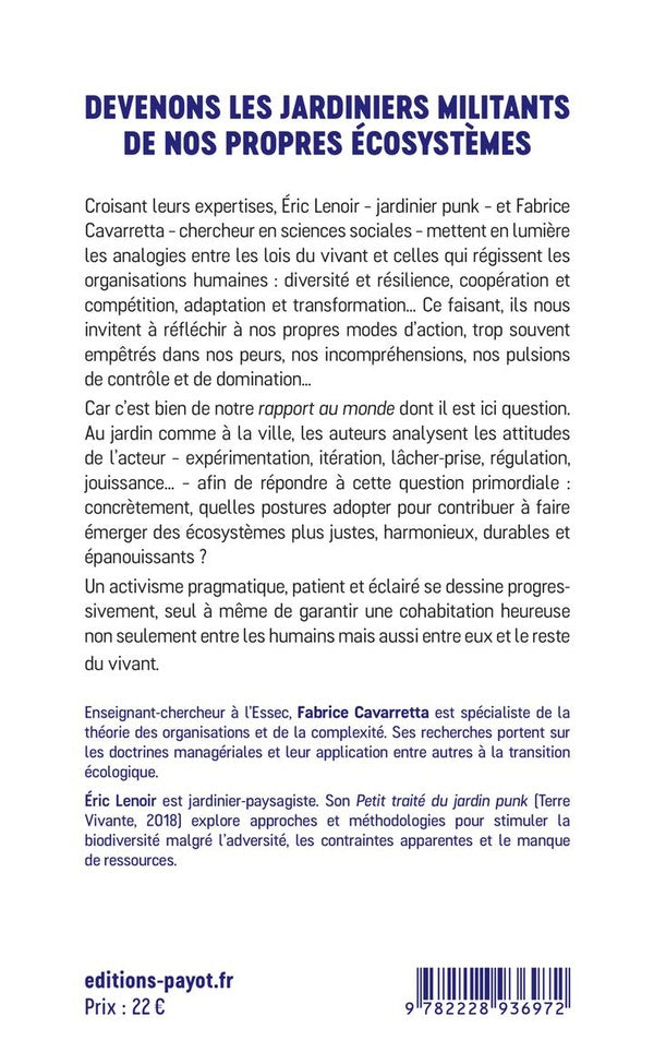 Back cover of Prière de laisser votre écosystème moins absurde que vous l'avez trouvé : Réflexions sur notre (r)apport au vivant et au social