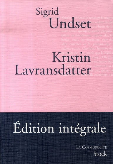 Front cover of Kristin lavransdatter ; trilogie