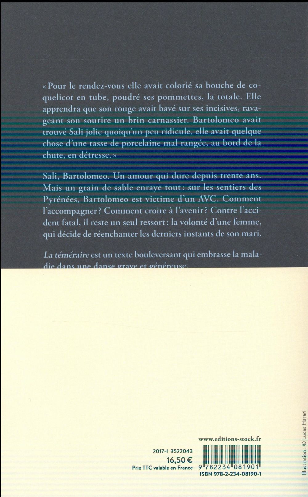 Back cover of La téméraire                     (IMPRESSION A LA DEMANDE)