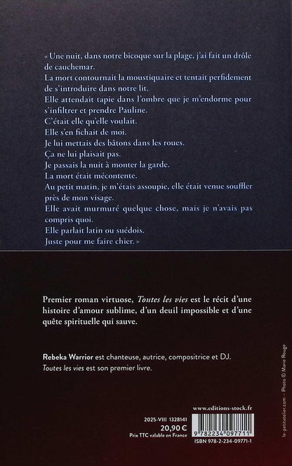 Back cover of Toutes les vies
