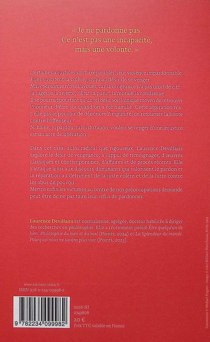 Back cover of Vengeance : Le droit de ne pas pardonner