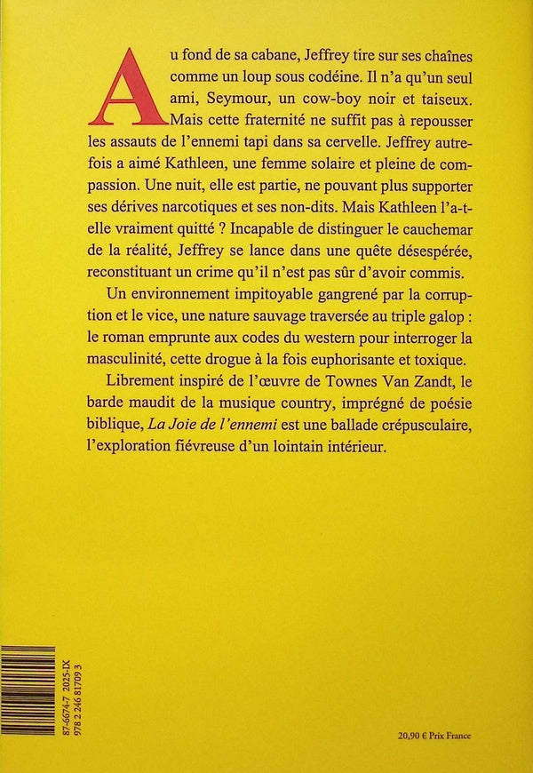 Back cover of La joie de l'ennemi