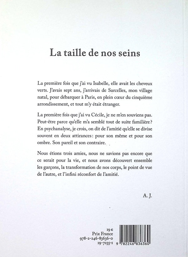 Back cover of La taille de nos seins