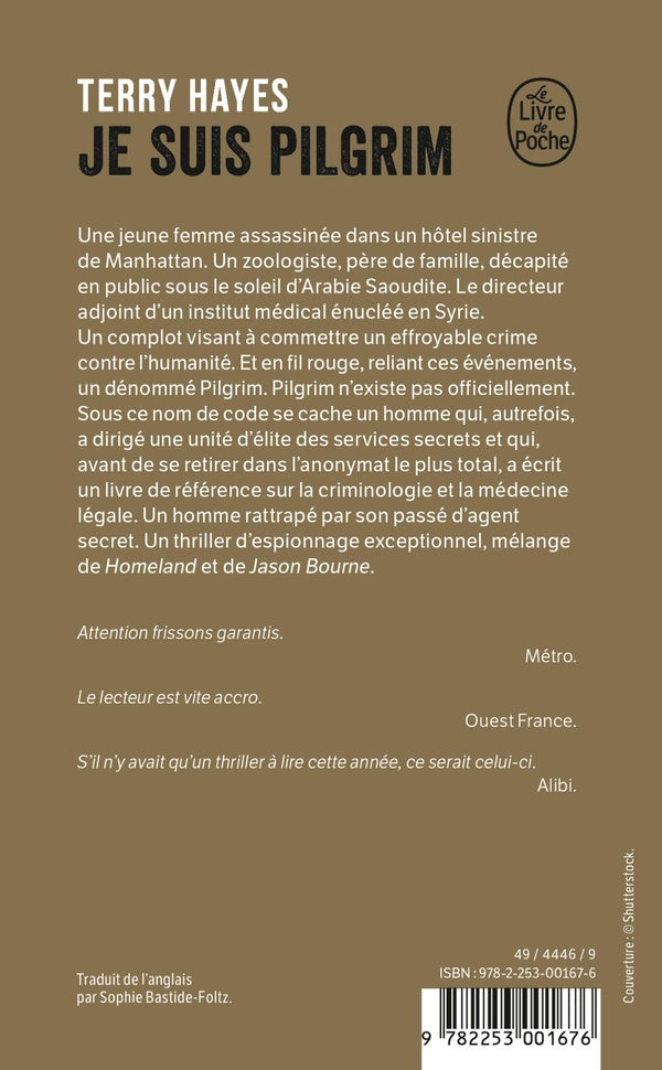 Back cover of Je suis Pilgrim