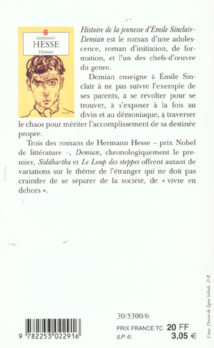 Back cover of Demian