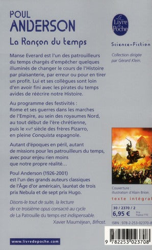 Back cover of La patrouille du temps Tome 3 ; la rançon du temps