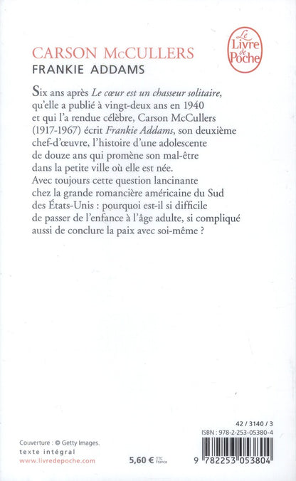 Back cover of Frankie addams