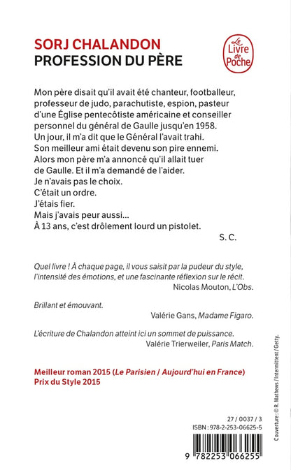 Back cover of Profession du père