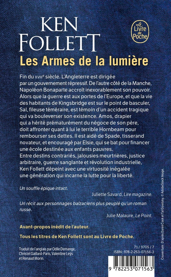 Back cover of Les Armes de la lumière                     (Traduction conjointe de Christel Gaillard-Paris, Valentine Leÿs et Renaud Morin)