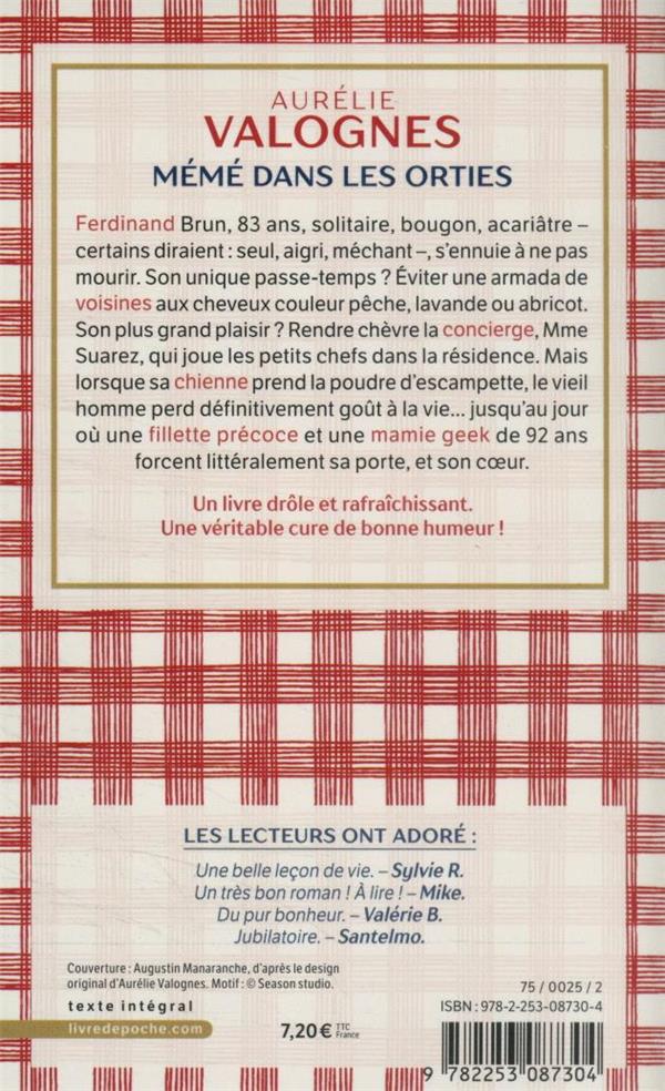 Back cover of Mémé dans les orties
