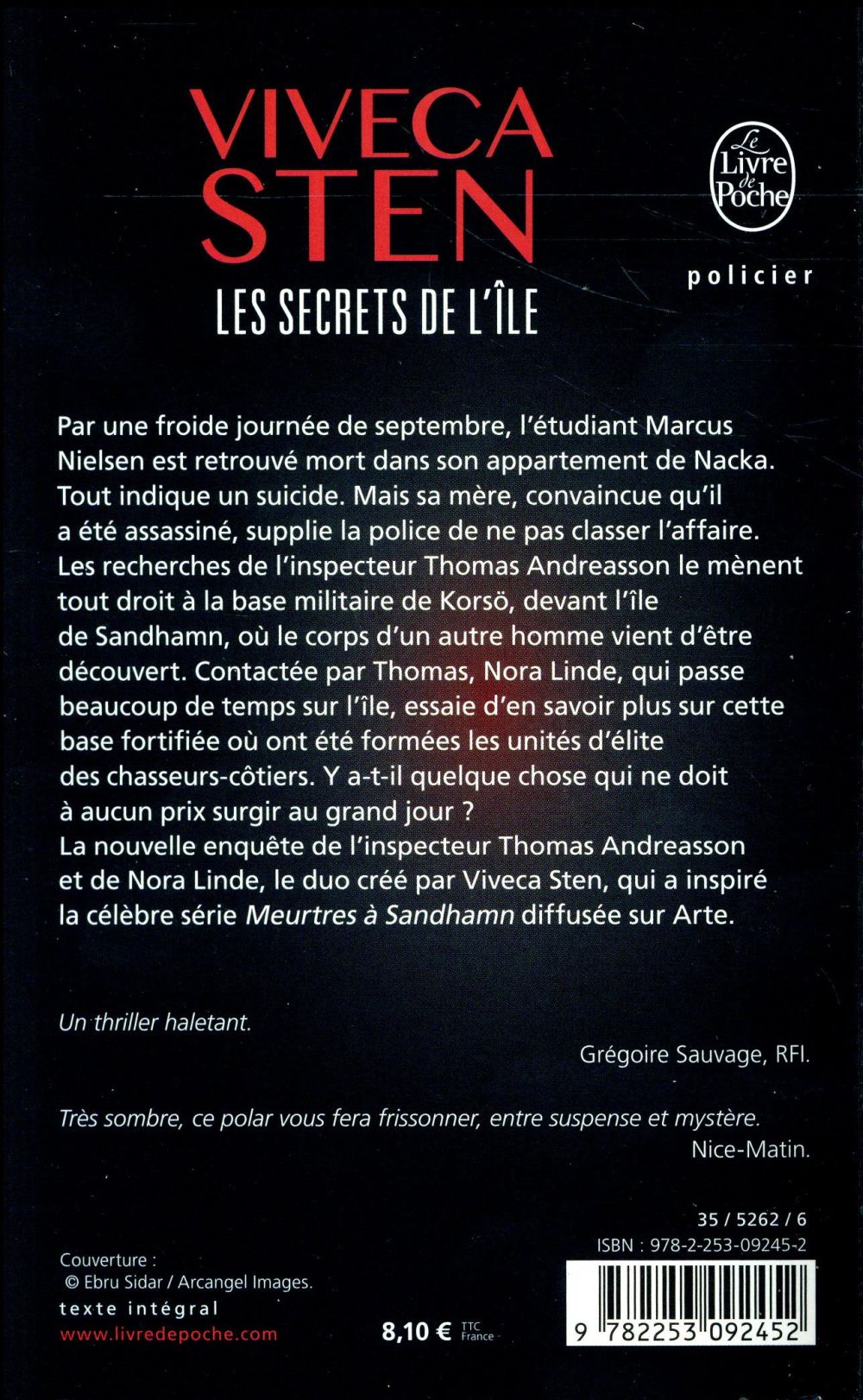 Back cover of Les secrets de l'île