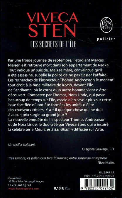 Back cover of Les secrets de l'île