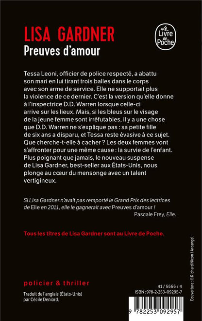 Back cover of Preuves d'amour