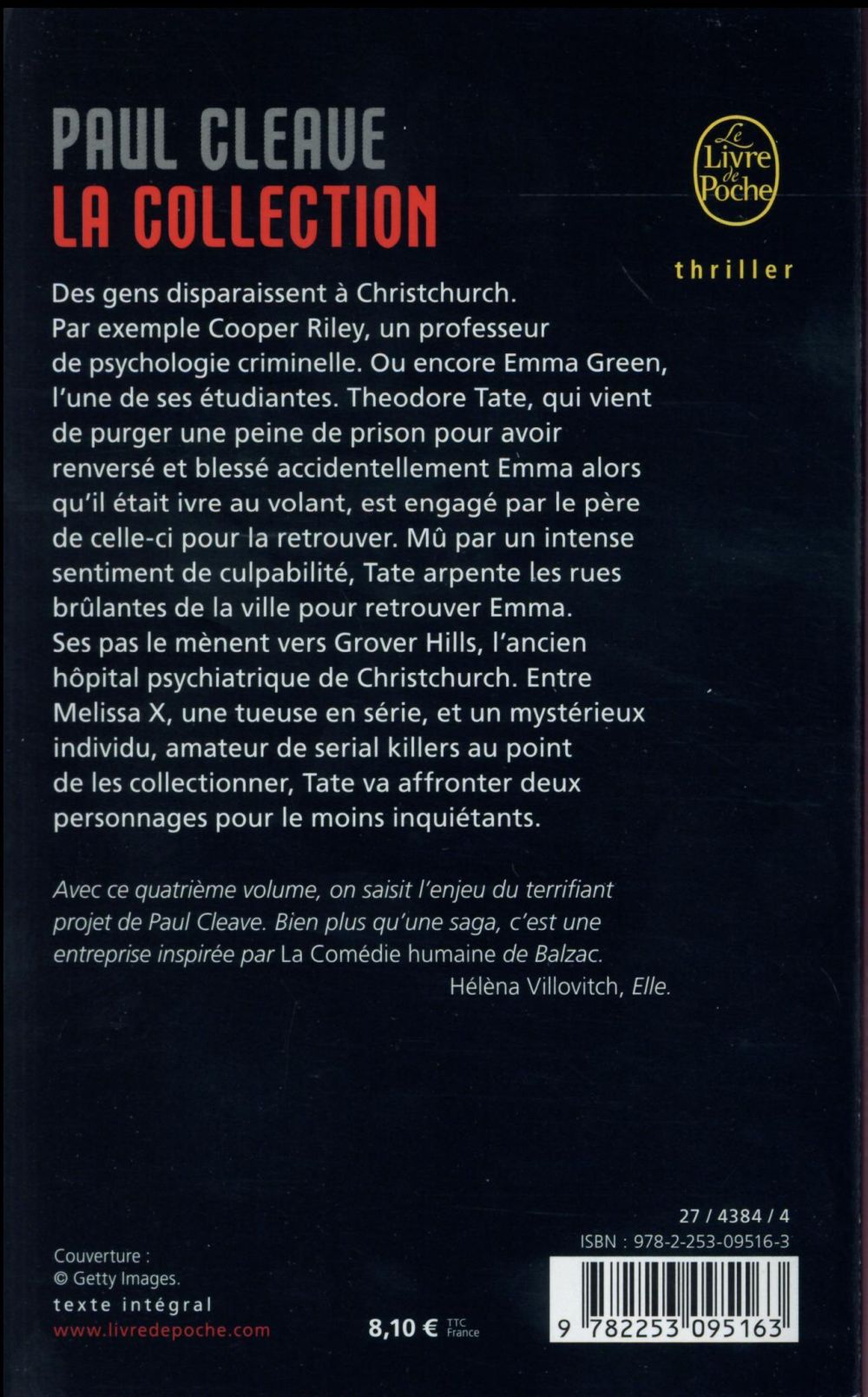 Back cover of La collection