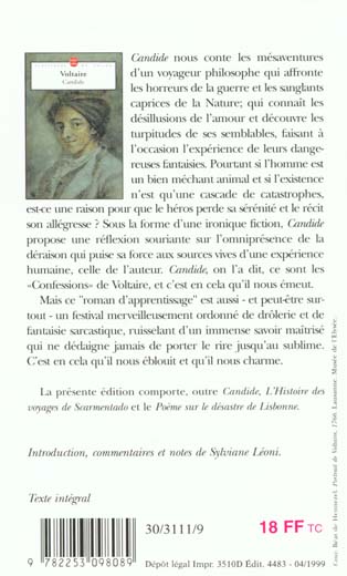 Back cover of Candide
