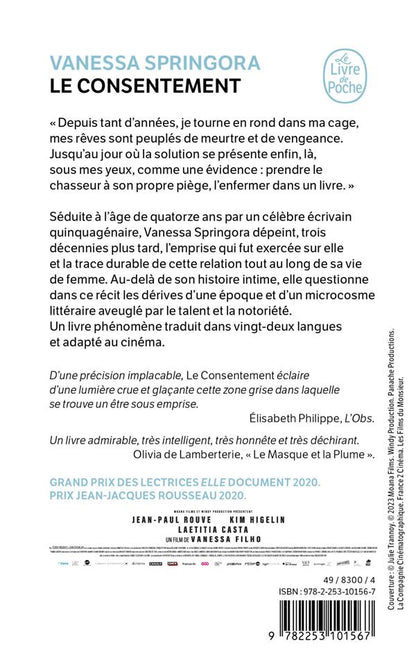 Back cover of Le consentement