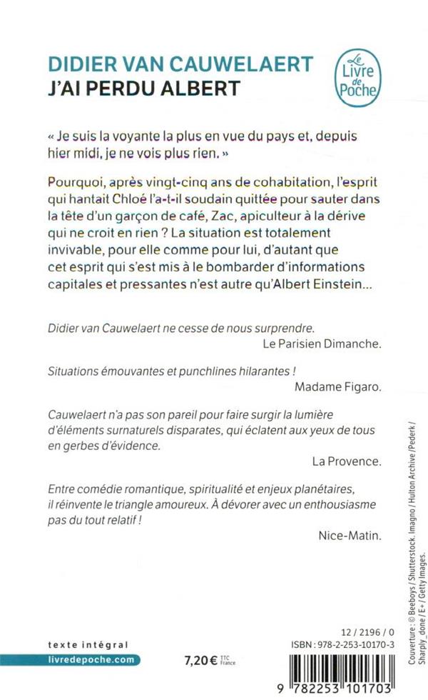 Back cover of J'ai perdu Albert