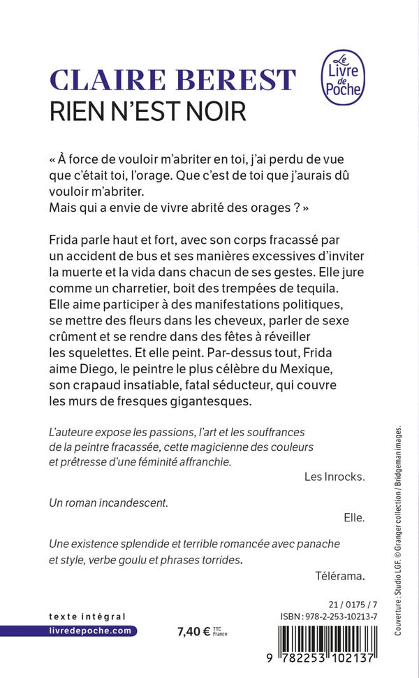 Back cover of Rien n'est noir
