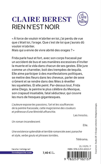 Back cover of Rien n'est noir