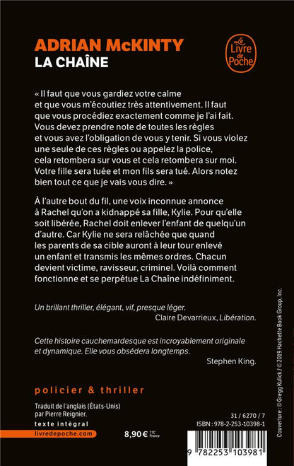 Back cover of La chaîne