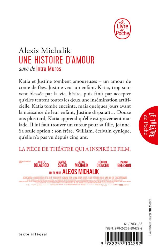 Back cover of Une histoire d'amour ; intra muros