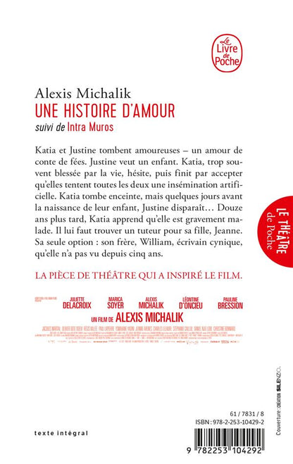Back cover of Une histoire d'amour ; intra muros
