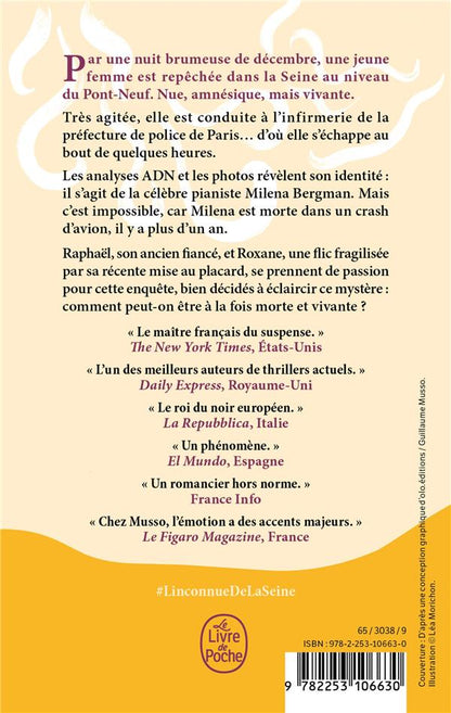 Back cover of L'inconnue de la Seine