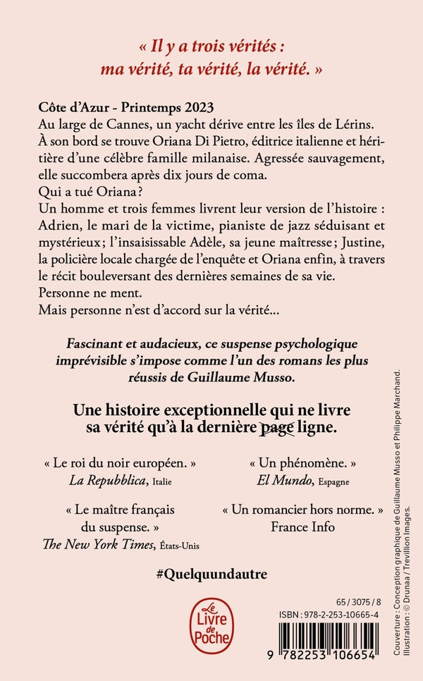 Back cover of Quelqu'un d'autre