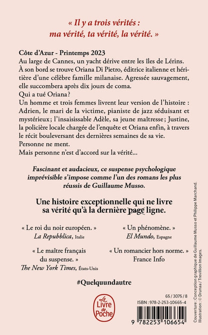 Back cover of Quelqu'un d'autre