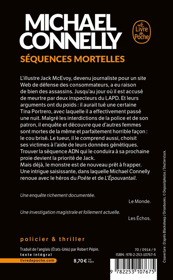 Back cover of Séquences mortelles
