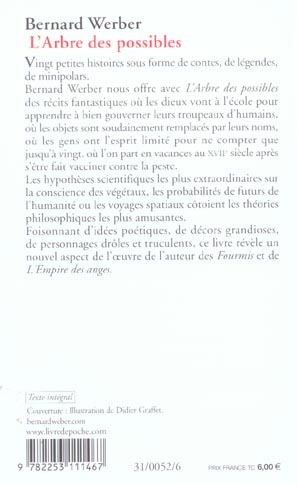Back cover of L'arbre des possibles et autres histoires