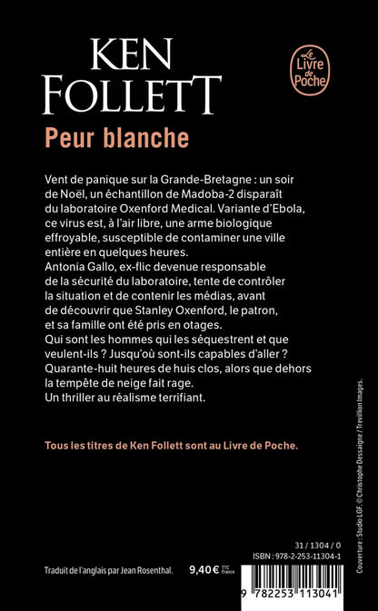 Back cover of Peur blanche